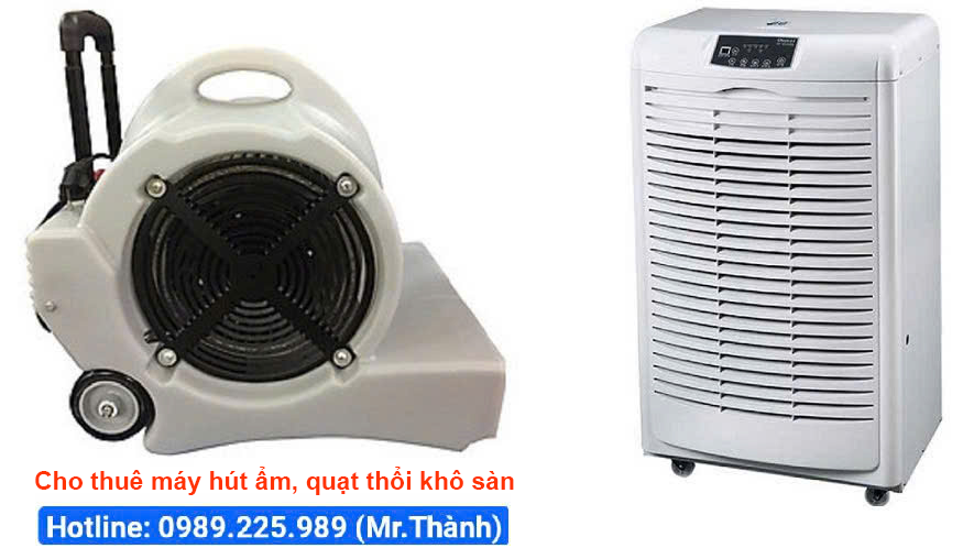 Thuê máy hút ẩm, quạt thổi khô sàn thảm uy tín tại Đà Nẵng